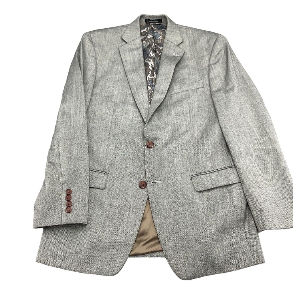 Lauren Ralph Lauren Blazer Men 38r Gray Birdseye Poly Blend Classic Jacket